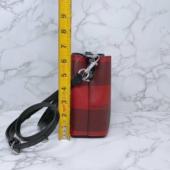 Coach Buffalo Plaid Mini Bucket Bag - Picture 3 of 6